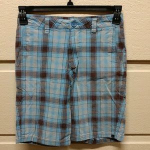 Quiksilver Bermuda plaid shorts size 27